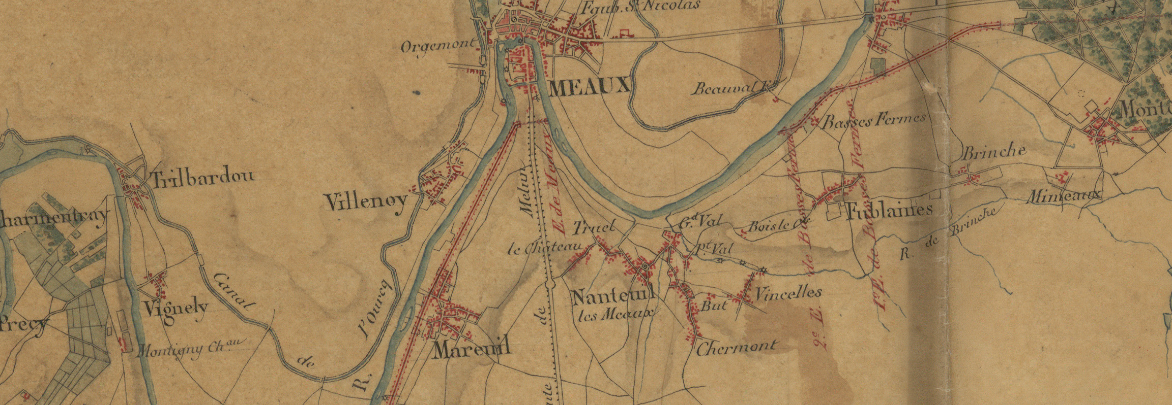 Vallée de la Marne de Fronville à Chamouilley levé par les géomètres Dupaty, Minguet, Matrat, Thévenot